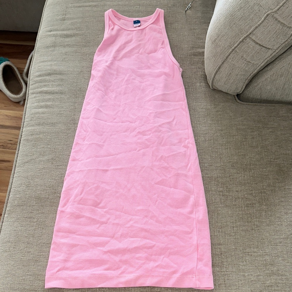 Old Navy Pink Tank Midi Dress